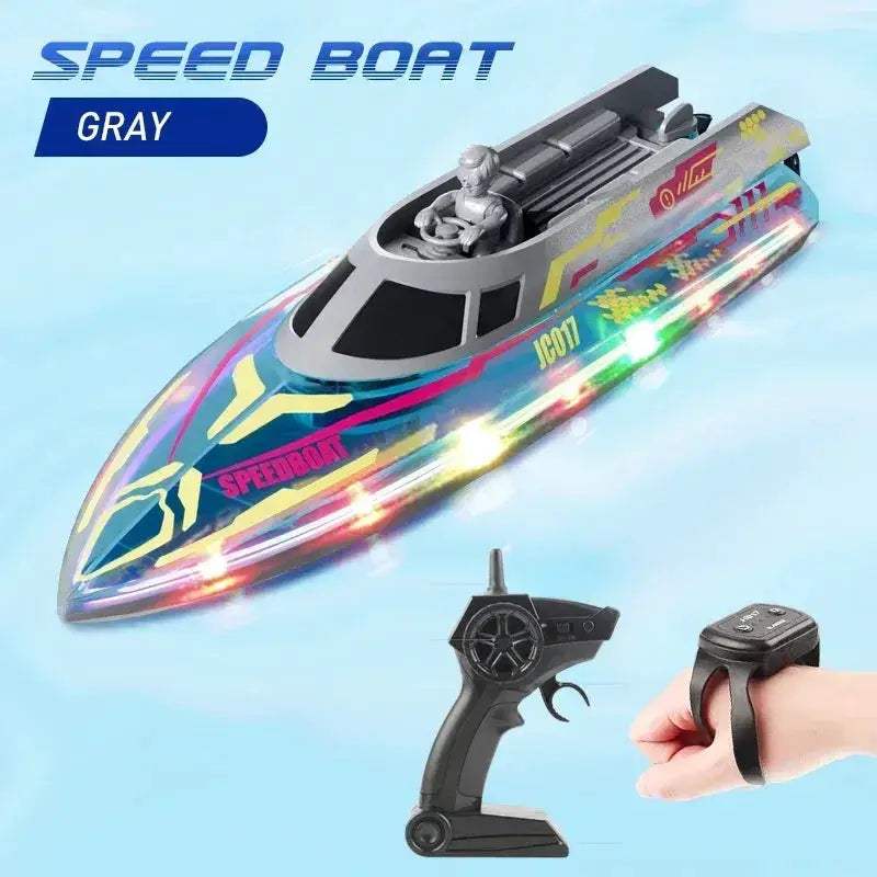 2.4G RC Speedboat With Bright LED Lights For Kids Enjoy - Image 7