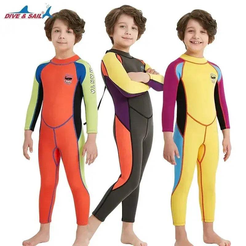 2.5mm Neoprene Kids Wetsuit Keeps Warm In Cold Water - Image 3