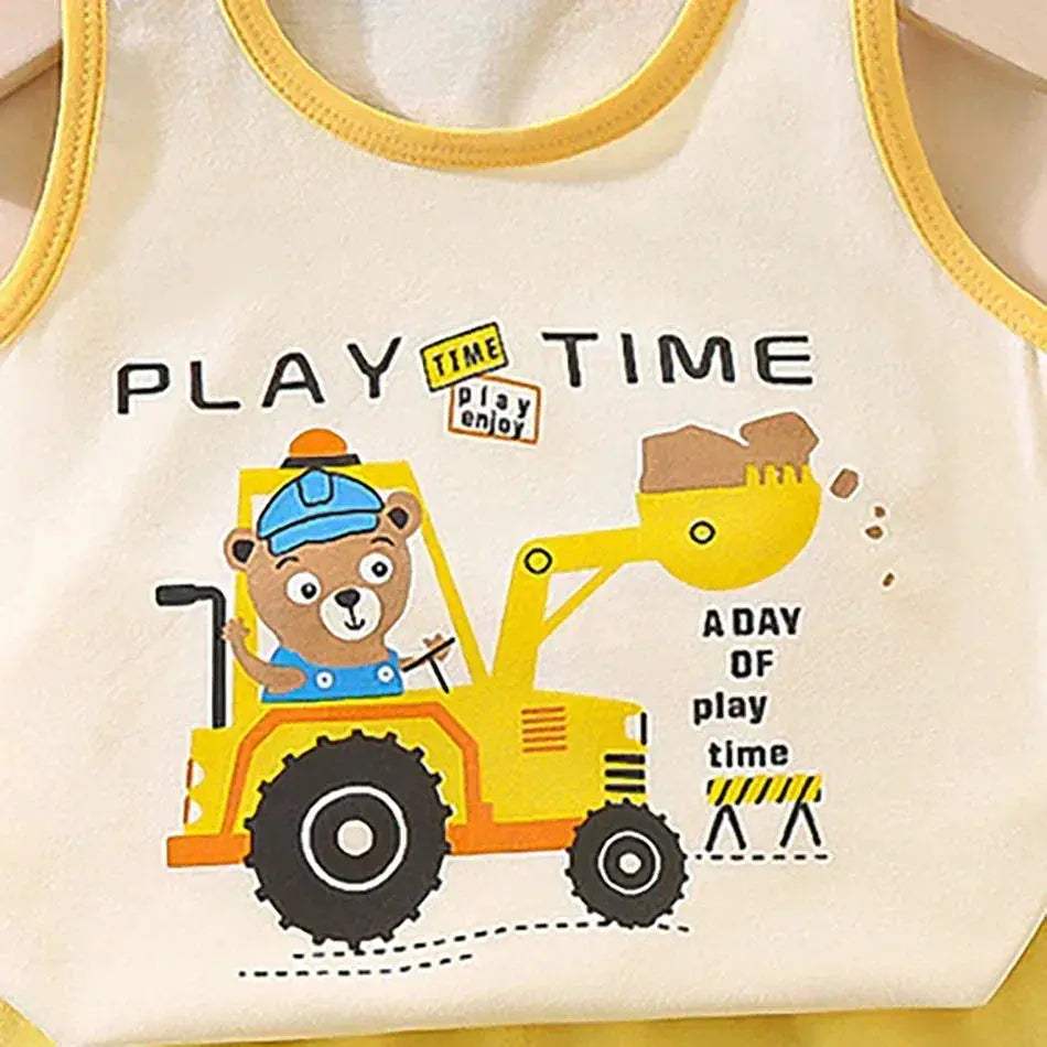 2 Pcs Summer Children's Animal Cartoon Print Vest Sets Girls Clothes Baby Korean Thin Boys Kids Sleeveless Casual Clothing Sets - Image 4