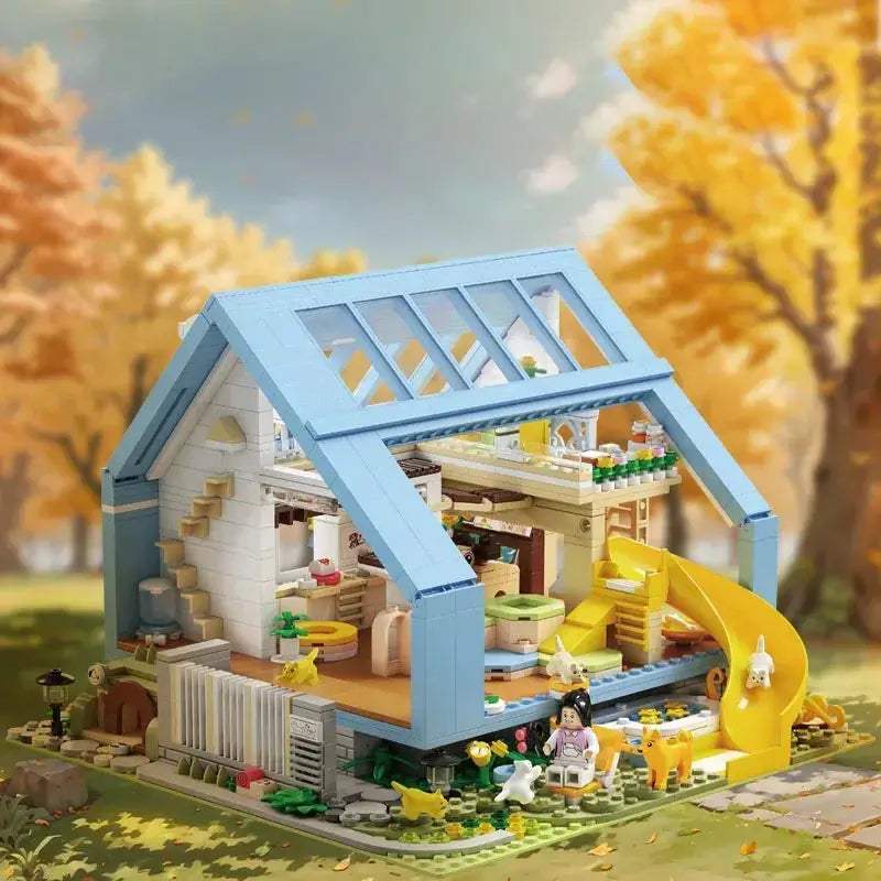 Educational Japanese Style Hut Building Blocks Street View Set - Image 6