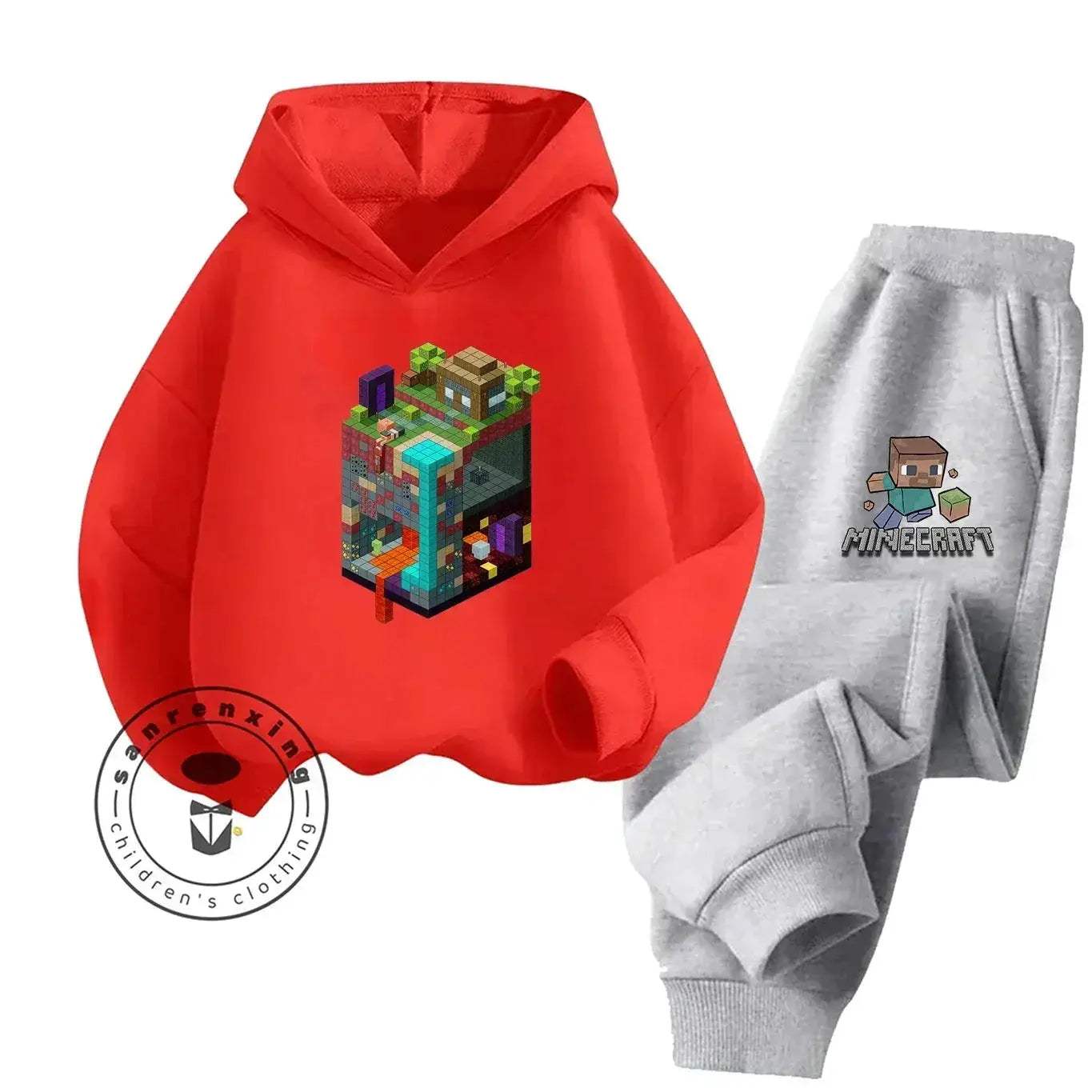 2025 New Fashion Minecraft Cartoon Printed Hoodie Set For Children Teenagers Boys Girls Casual Hot Sale Autumn Winter - Image 22