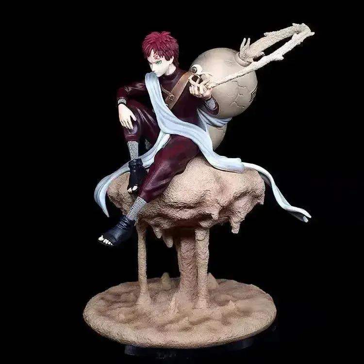 22cm NARUTO Gaara Action Figure, Animation Peripherals Kazekage Sitting Posture Statue - Image 4