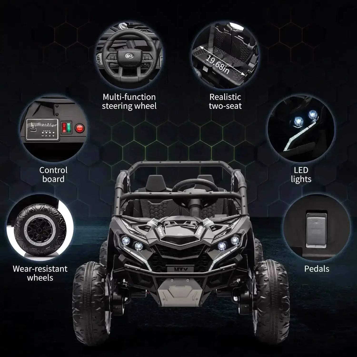 24V Kids Ride On Car 4WD With Remote LED Illumination - Image 5