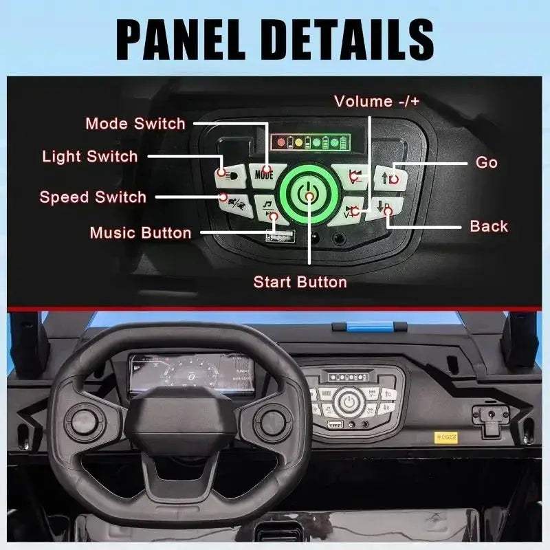 24V Police Ride On Car With Remote Control Smooth Ride - Image 6