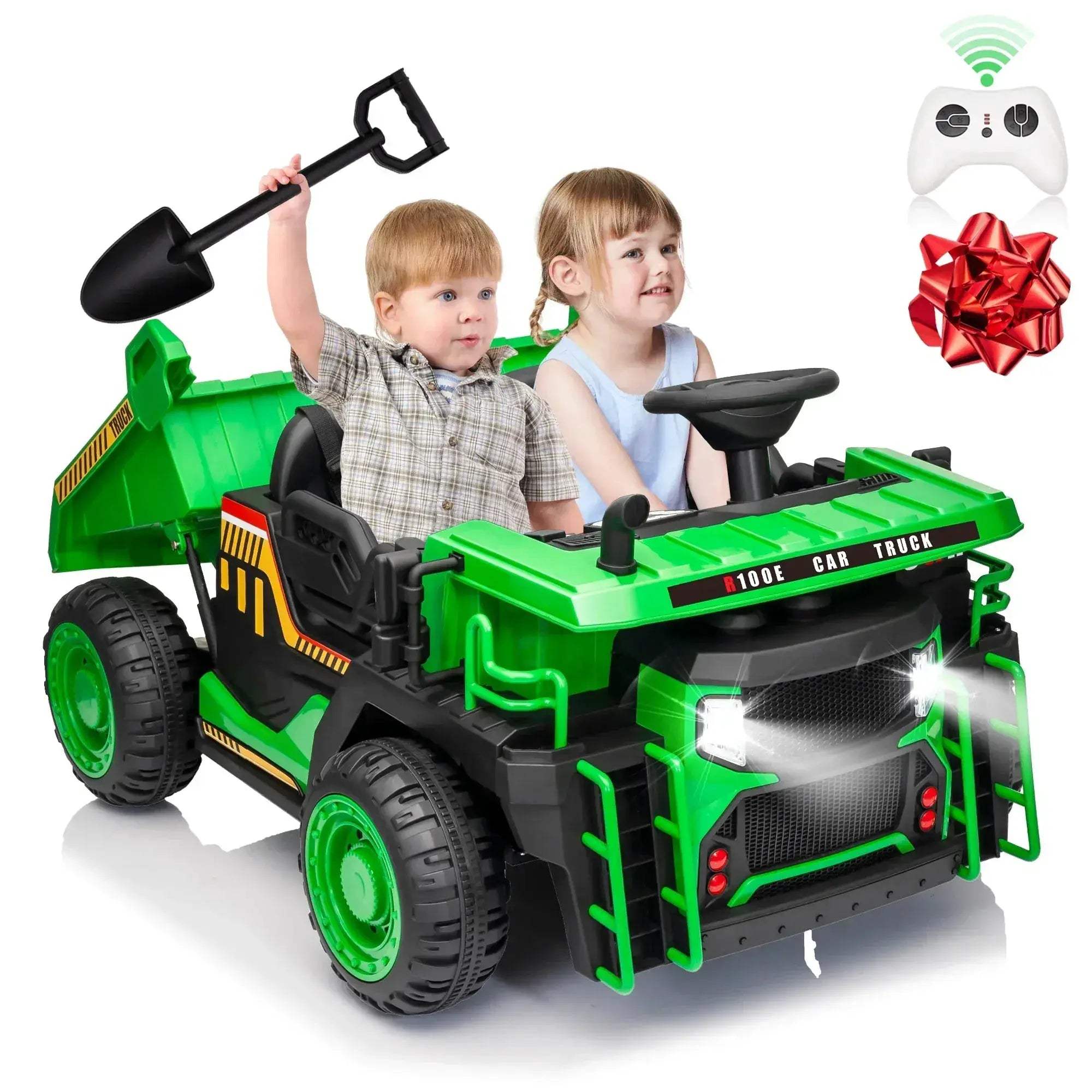 24V Remote Control Ride On Dump Truck With Dual Seats - Image 10