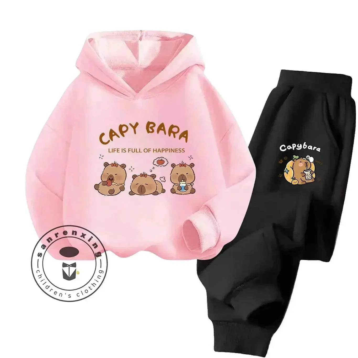 2D Capybara 2025 New Hoodie Set Print Fashion Casual Kids Teens Boys Girls Hot Sale Autumn Winter - Image 10