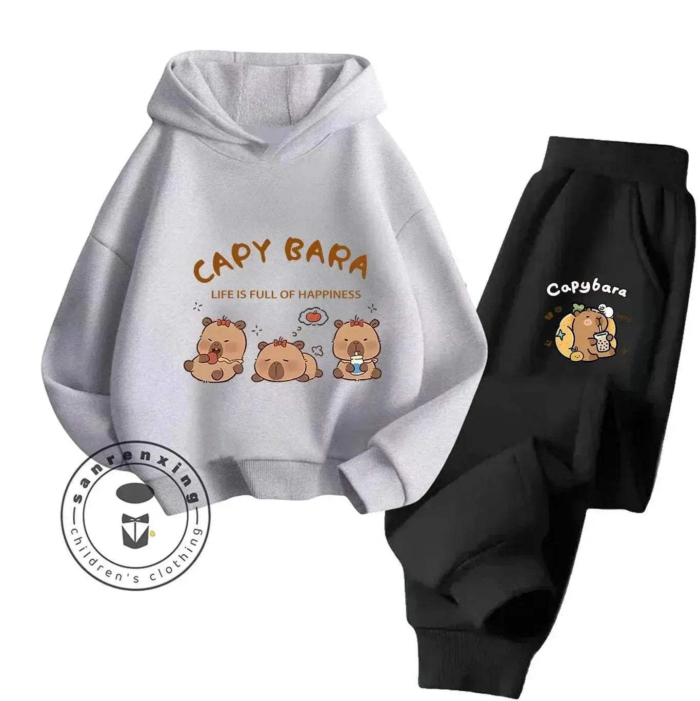 2D Capybara 2025 New Hoodie Set Print Fashion Casual Kids Teens Boys Girls Hot Sale Autumn Winter - Image 12