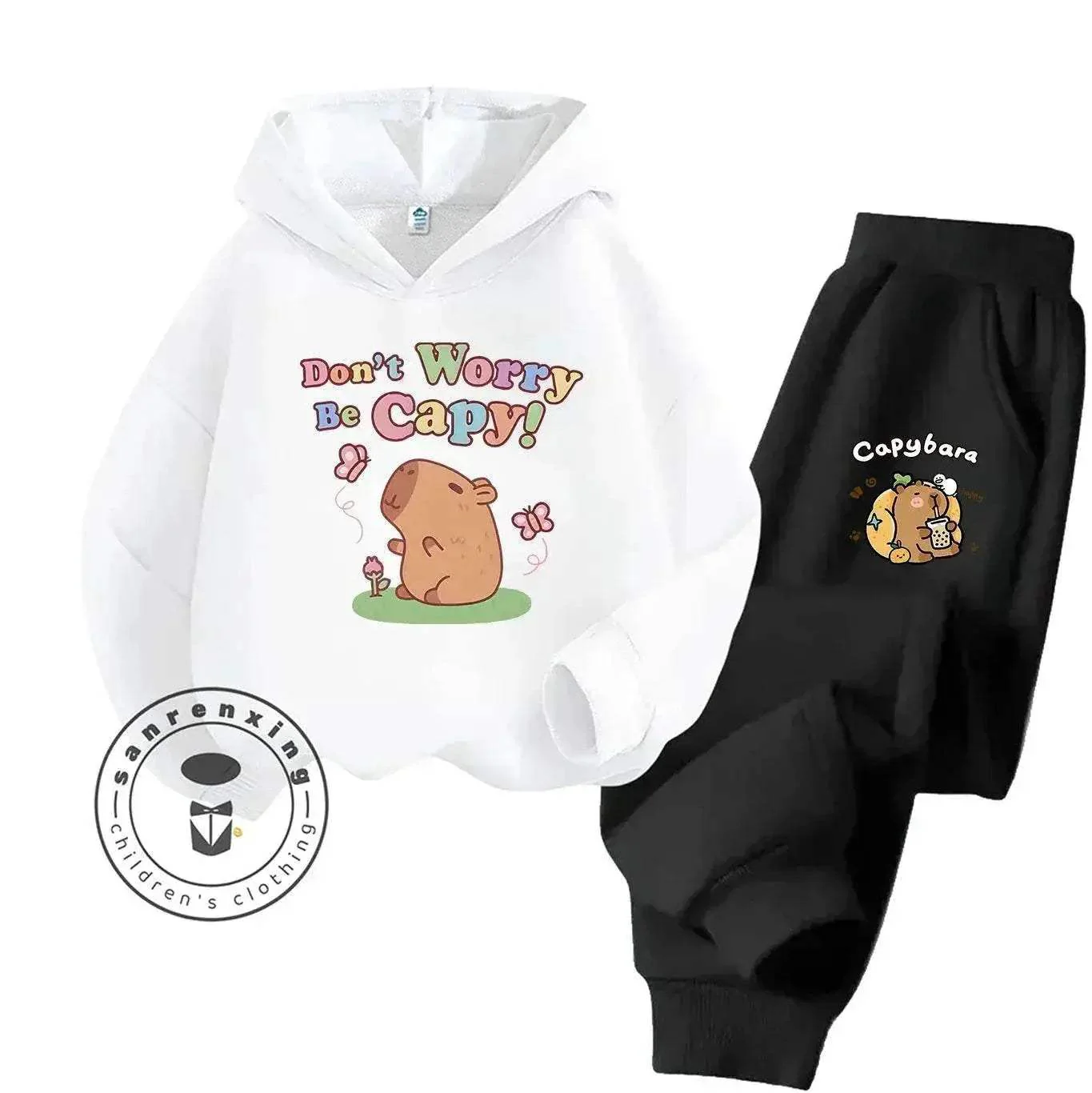 2D Capybara 2025 New Hoodie Set Print Fashion Casual Kids Teens Boys Girls Hot Sale Autumn Winter - Image 13