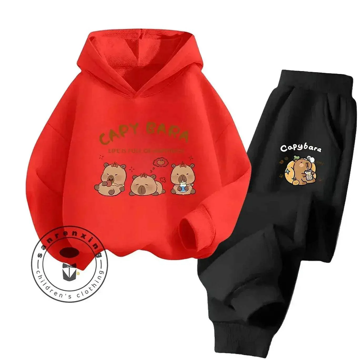 2D Capybara 2025 New Hoodie Set Print Fashion Casual Kids Teens Boys Girls Hot Sale Autumn Winter - Image 17