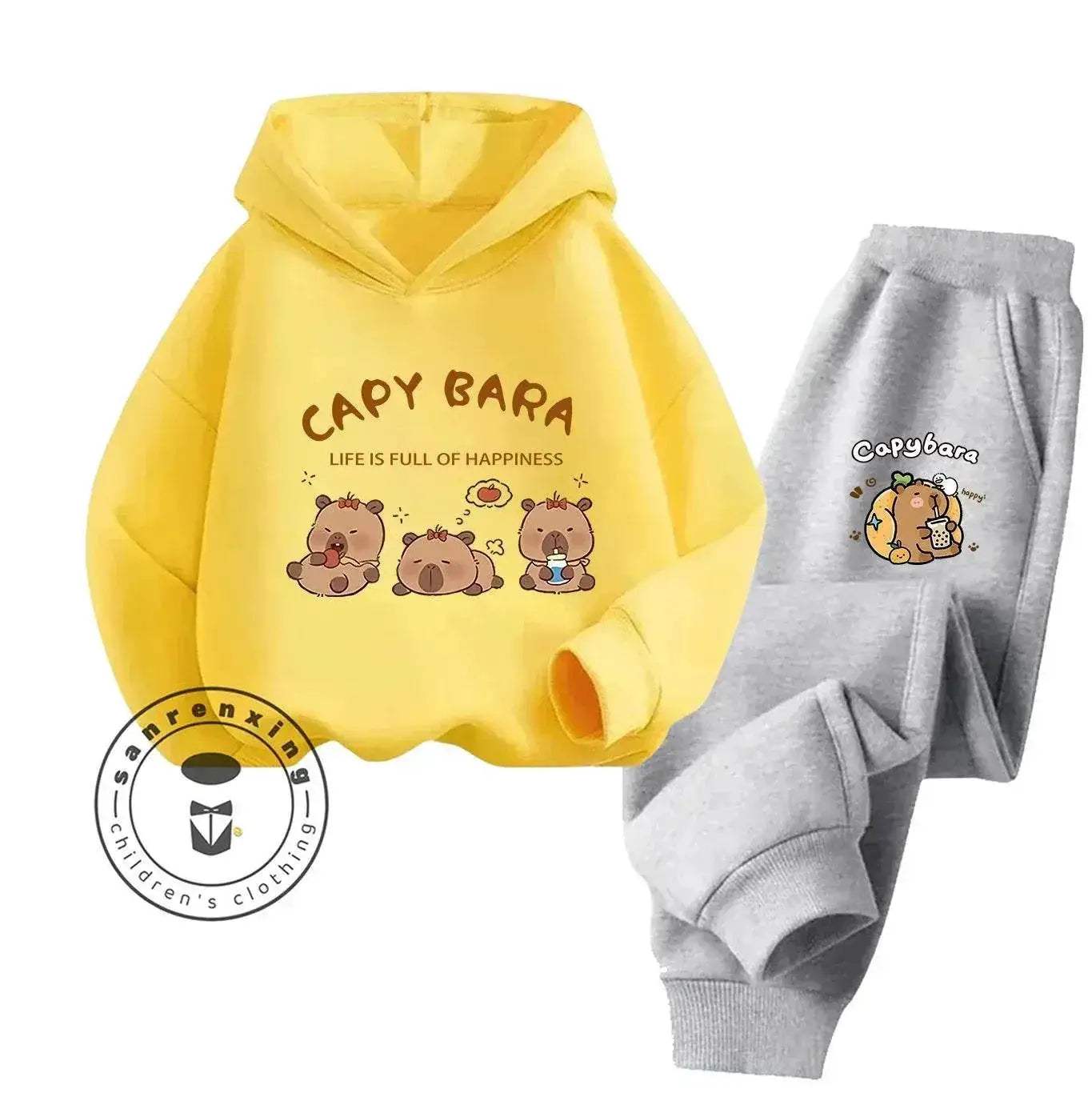 2D Capybara 2025 New Hoodie Set Print Fashion Casual Kids Teens Boys Girls Hot Sale Autumn Winter - Image 22