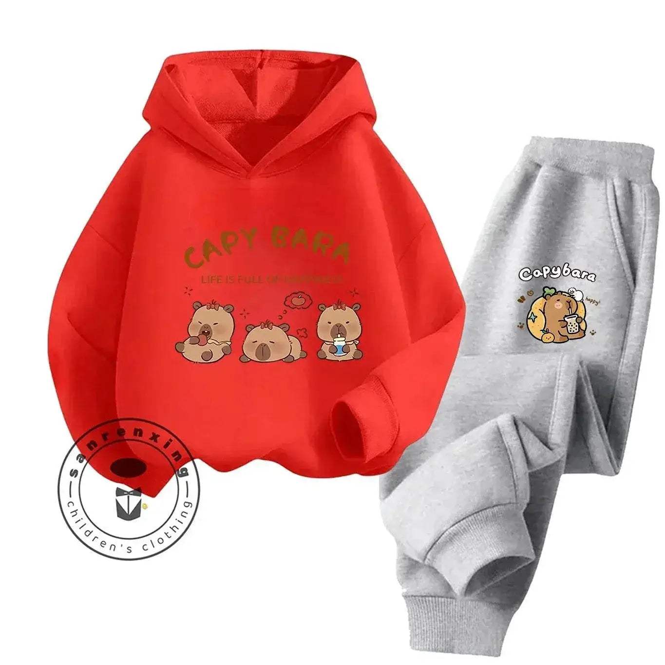 2D Capybara 2025 New Hoodie Set Print Fashion Casual Kids Teens Boys Girls Hot Sale Autumn Winter - Image 23