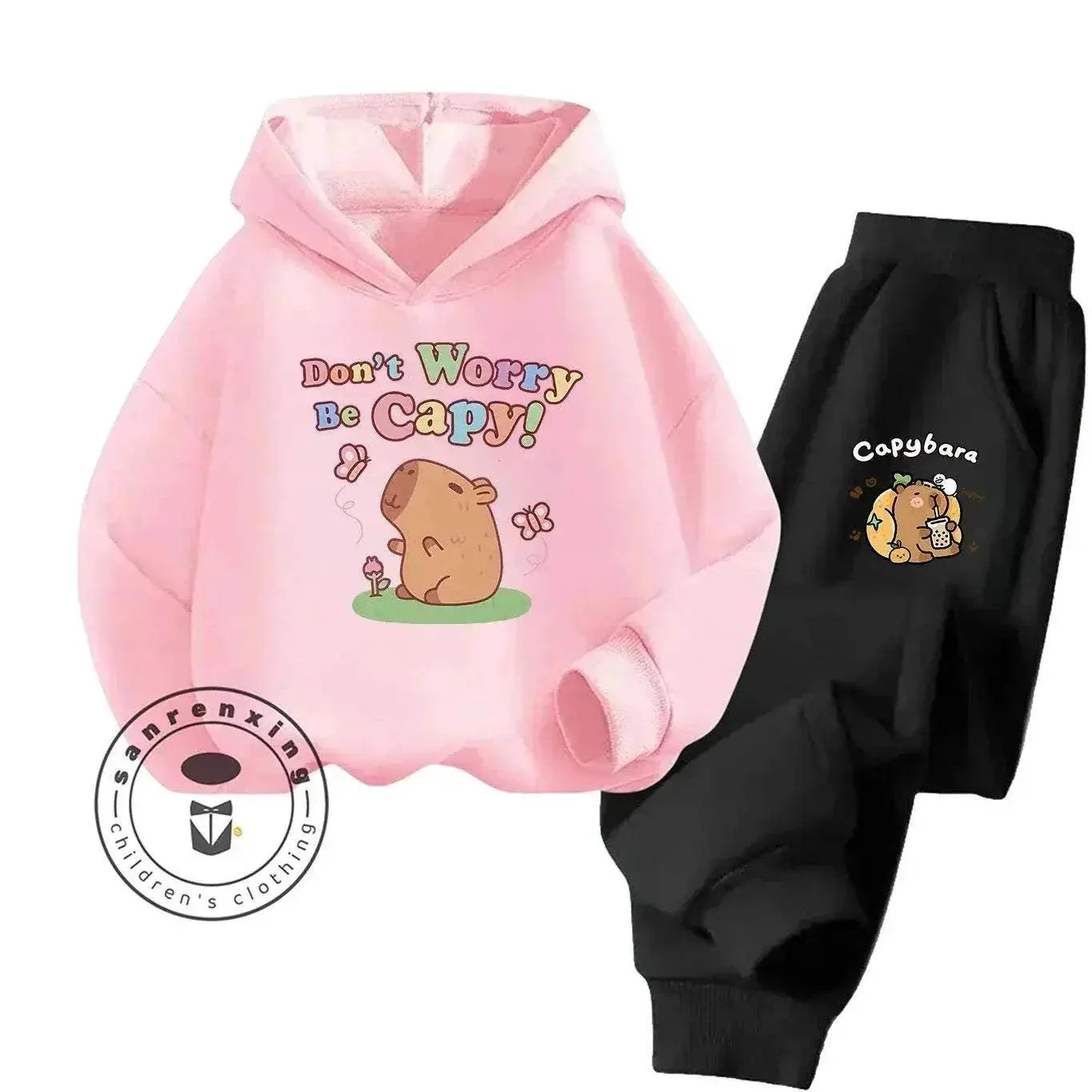 2D Capybara 2025 New Hoodie Set Print Fashion Casual Kids Teens Boys Girls Hot Sale Autumn Winter - Image 25