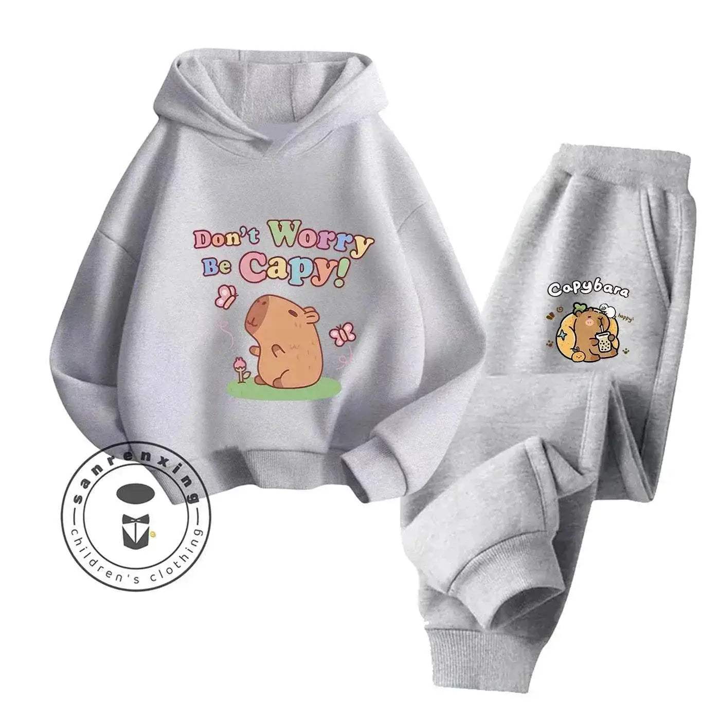 2D Capybara 2025 New Hoodie Set Print Fashion Casual Kids Teens Boys Girls Hot Sale Autumn Winter - Image 26