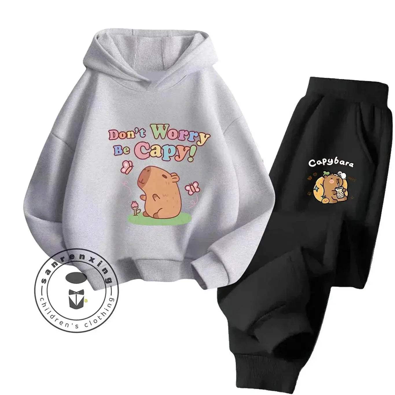2D Capybara 2025 New Hoodie Set Print Fashion Casual Kids Teens Boys Girls Hot Sale Autumn Winter - Image 28
