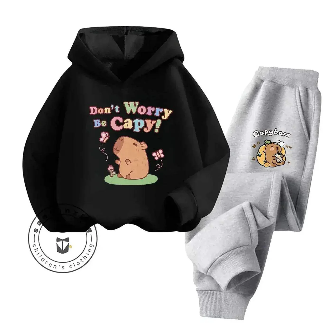 2D Capybara 2025 New Hoodie Set Print Fashion Casual Kids Teens Boys Girls Hot Sale Autumn Winter - Image 6
