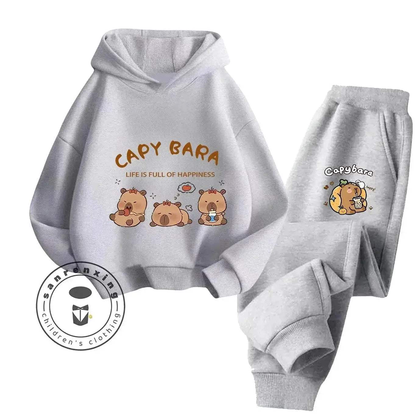 2D Capybara 2025 New Hoodie Set Print Fashion Casual Kids Teens Boys Girls Hot Sale Autumn Winter - Image 8