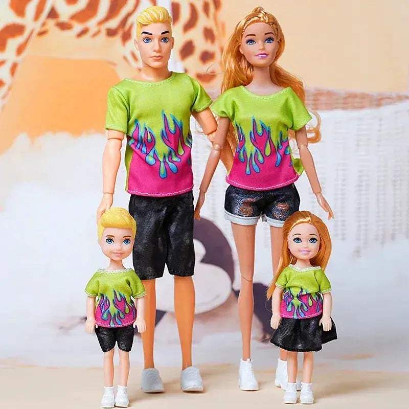 30cm Movable Family Doll Set Educational Toy For Kids - Image 2
