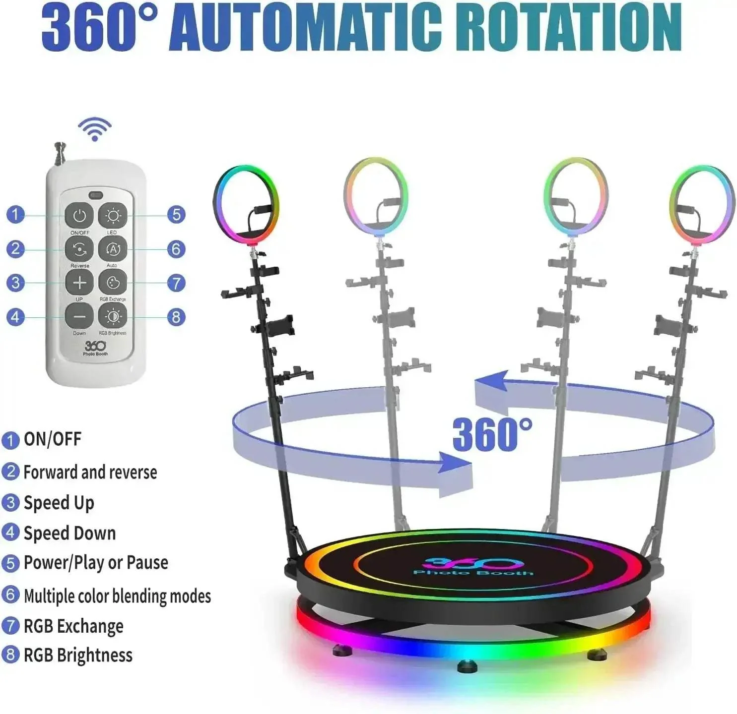 360 Photo Booth With Remote App Control And Logo Customization - Image 5