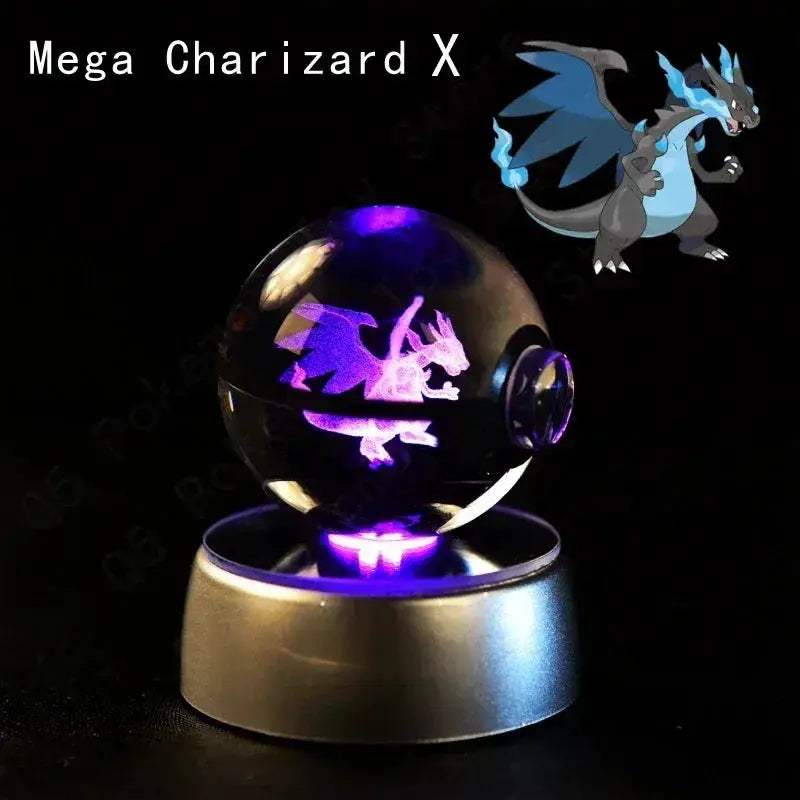 Pokemon Crystal Ball Night Light LED Lamp Glow Gift - Image 9