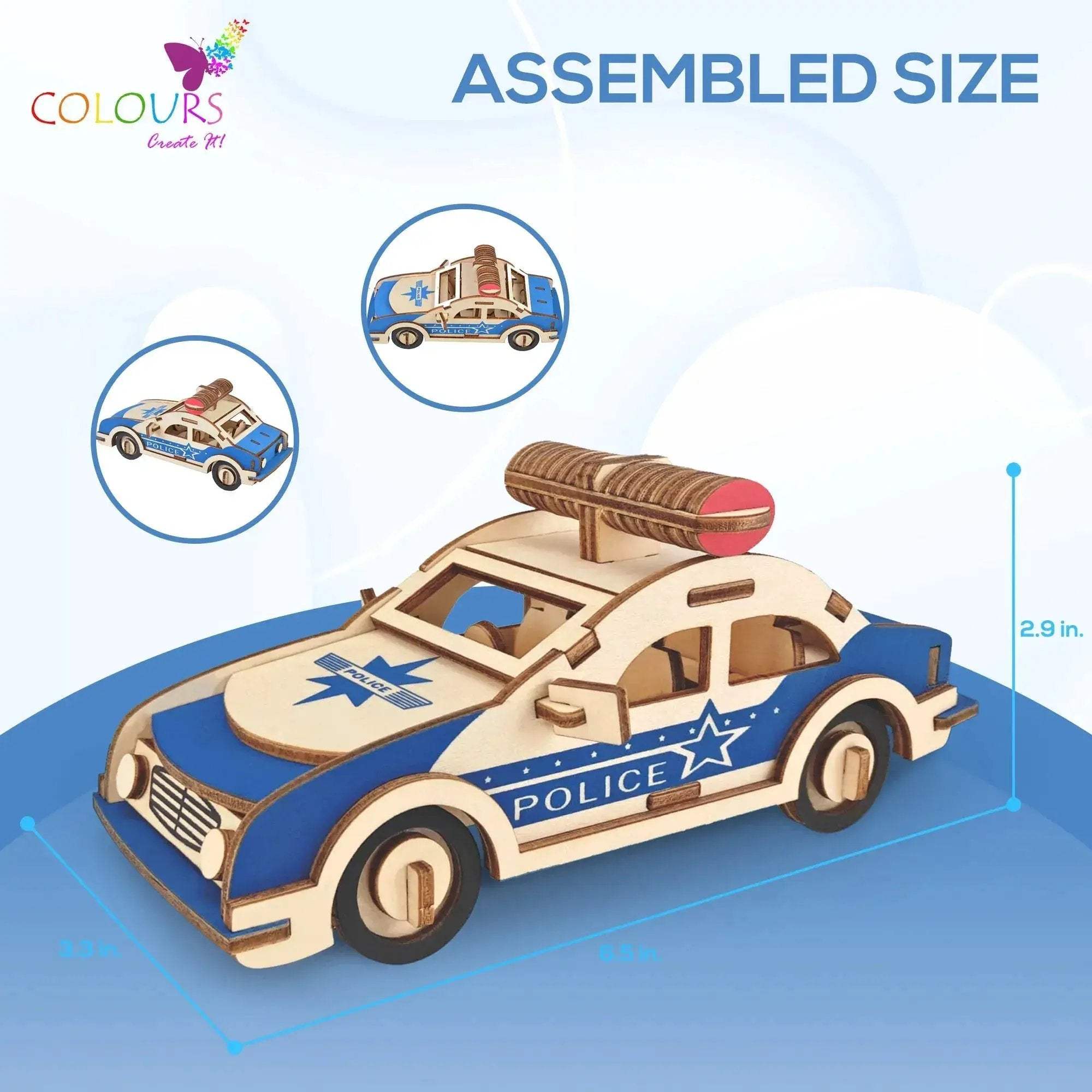 3d Police Car Puzzle - Image 2