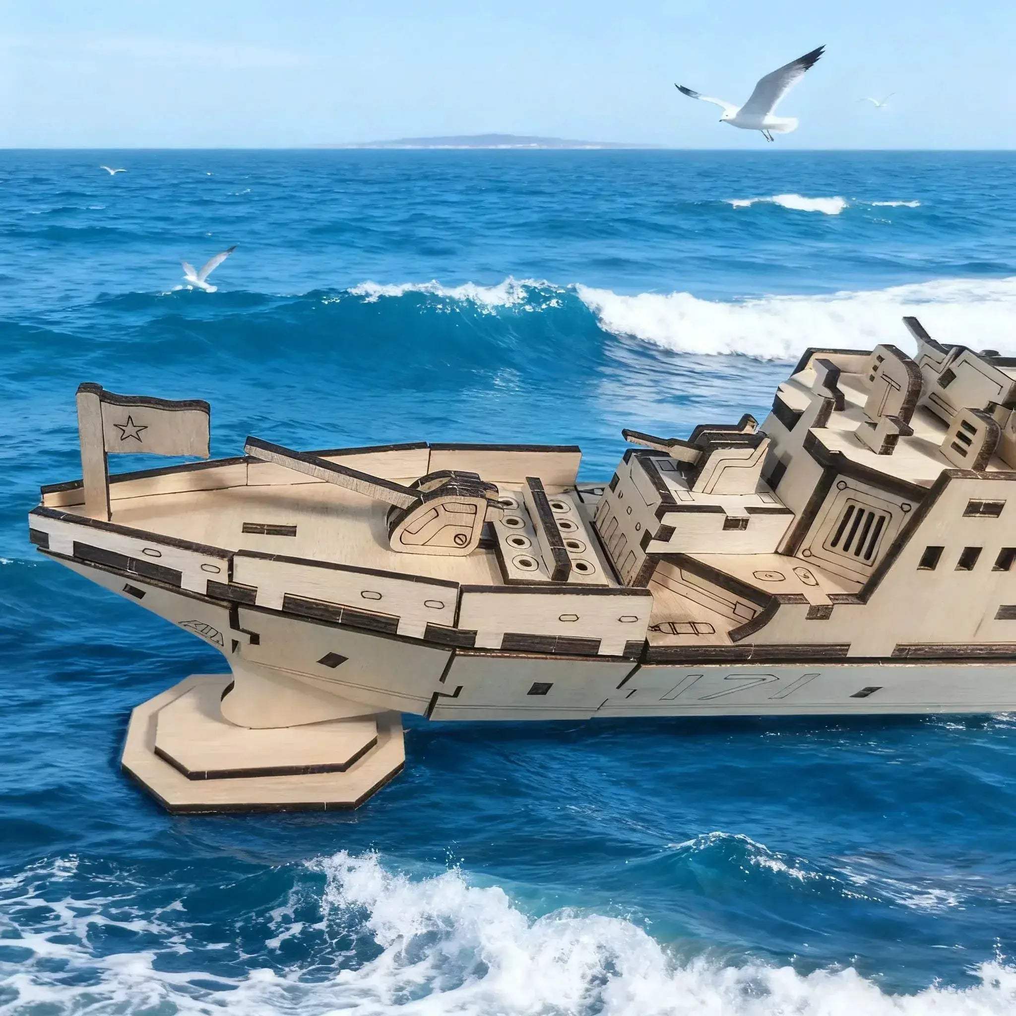 3D Puzzle Warship Model For Gift Enthusiasts Christmas Edition - Image 5