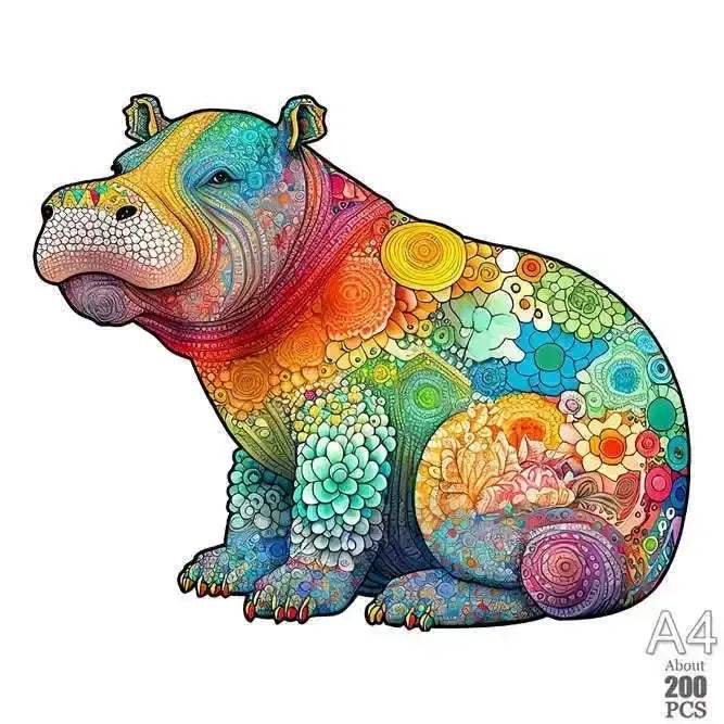3D Wooden Animal Jigsaw Puzzle For All Ages Interactive Lion - Image 6