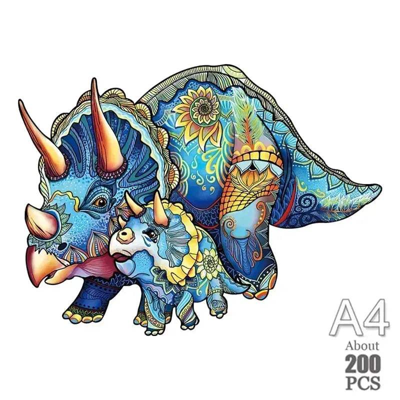 3D Wooden Animal Jigsaw Puzzle For All Ages Interactive Lion - Image 9