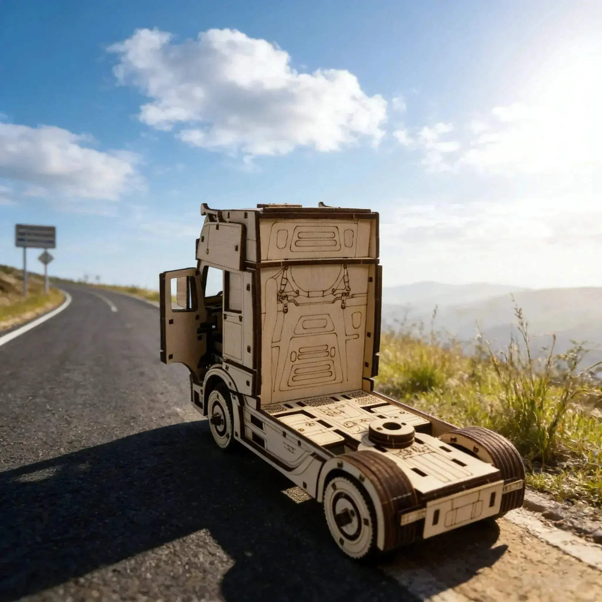 3D Wooden Truck Puzzle Model Kit For Gift And Decor - Image 2