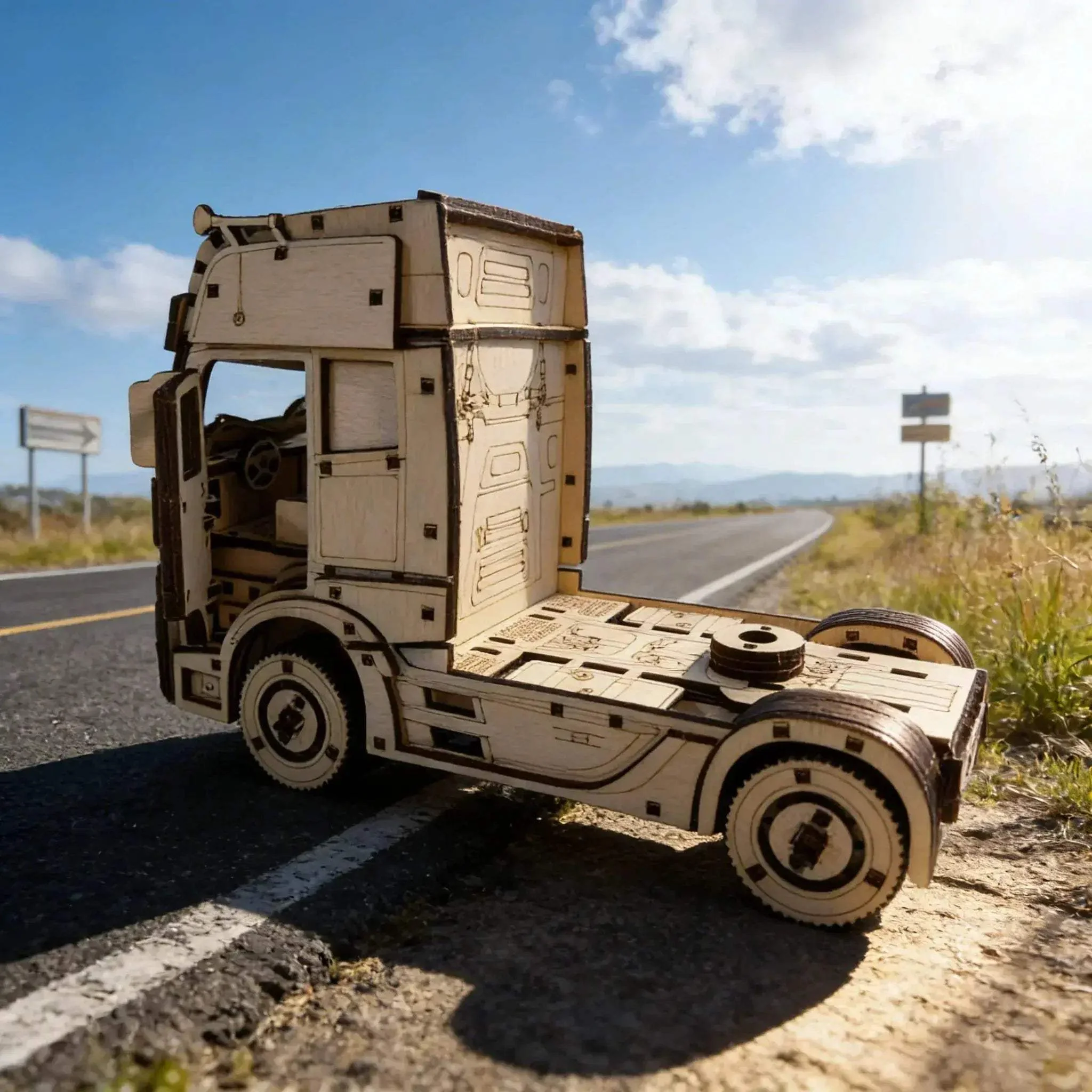 3D Wooden Truck Puzzle Model Kit For Gift And Decor - Image 5