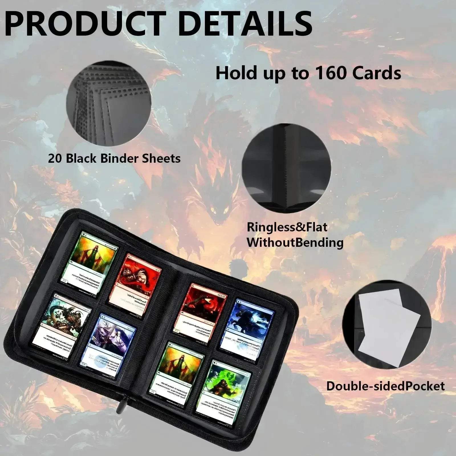 4 Pocket TCG Binder With Durable Waterproof Zipper - Image 3