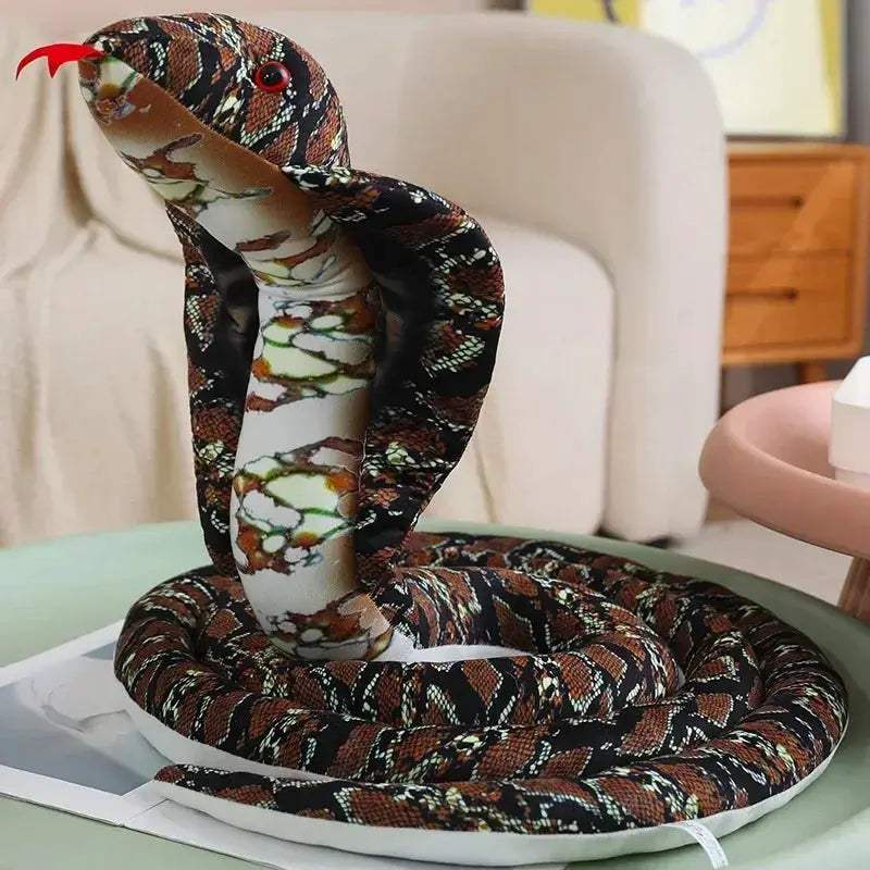 Lifelike Burmese Python Plush Toy Giant Coiled Snake Gift - Image 7