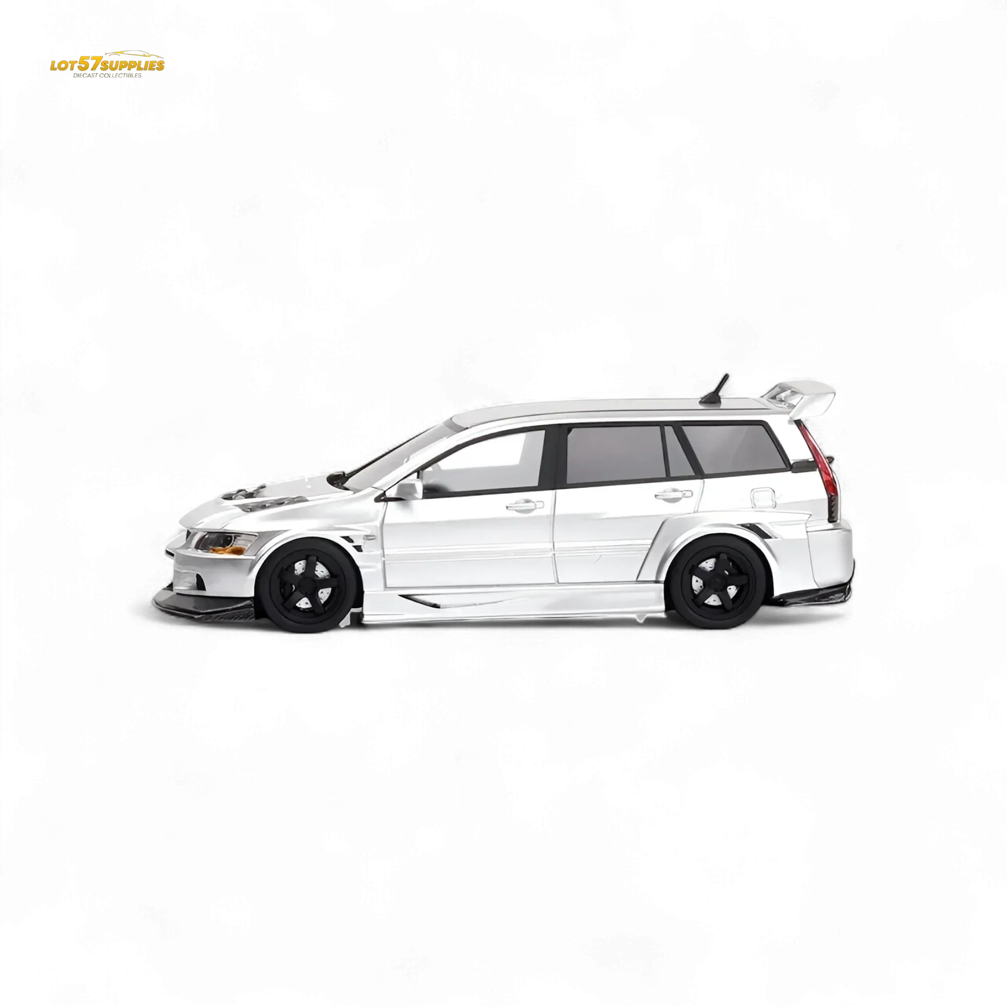 404ERROR Mitsubishi Lancer EVO 9 Wagon Glossy Silver 1:64 - Image 4