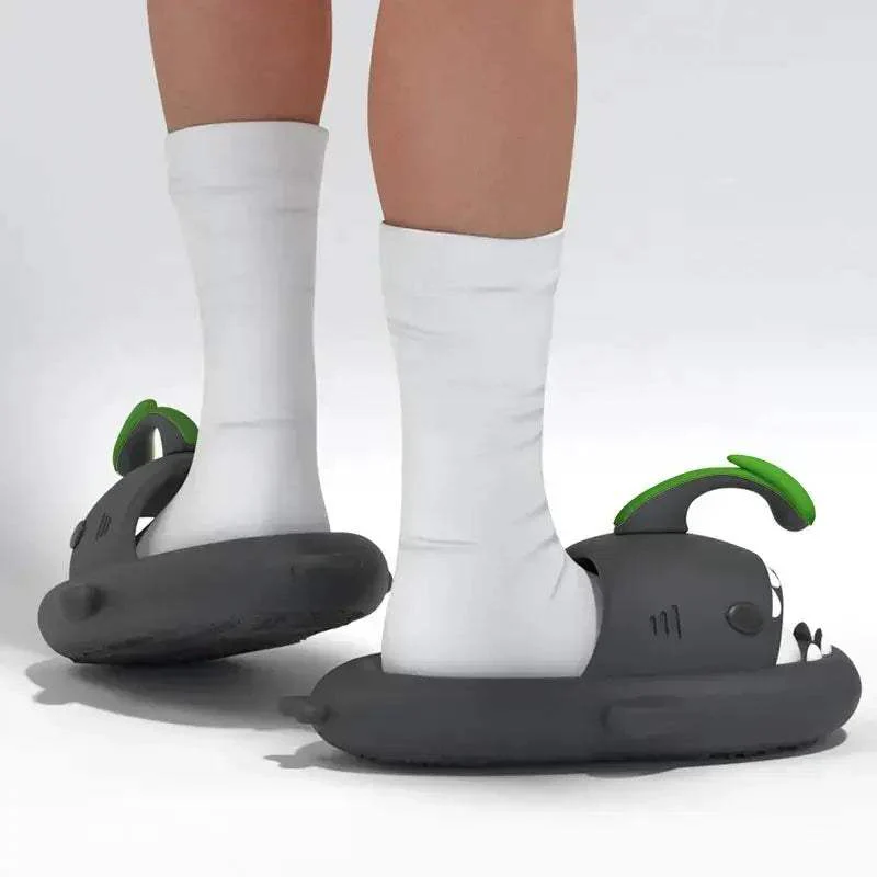 4cm Thick Sole Glow Slippers For Women Men Indoor Slides - Image 5
