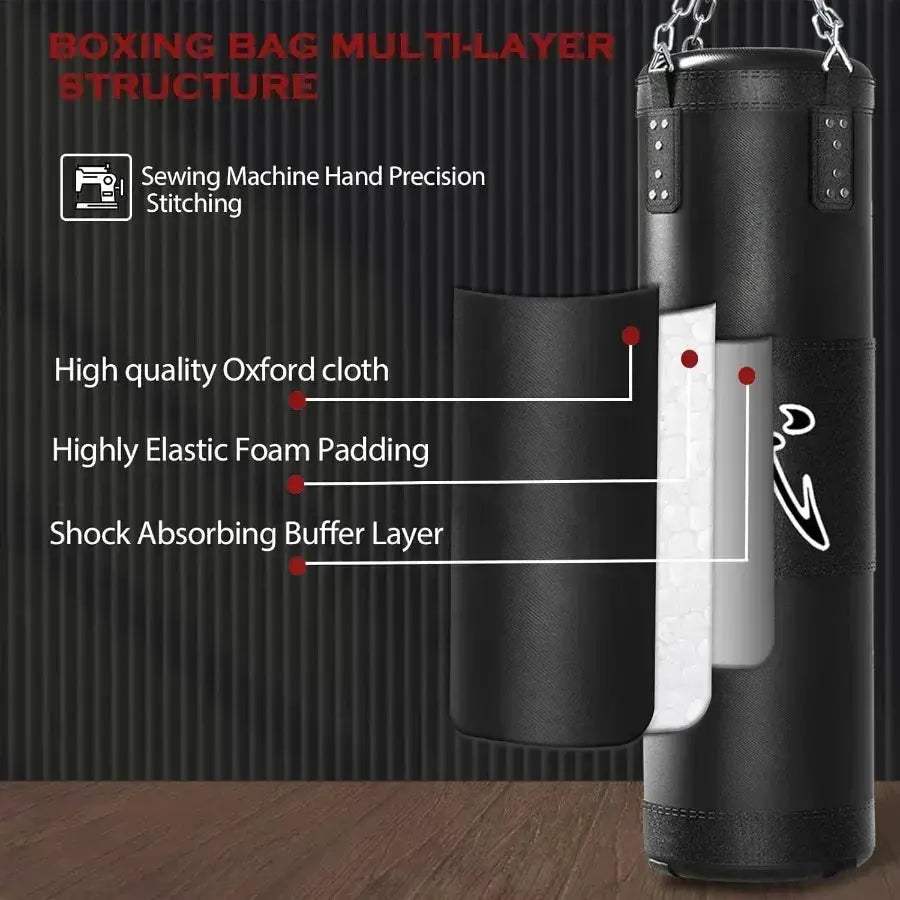 4ft Heavy Punching Bag Set With 12oz Gloves Home Gym - Image 3