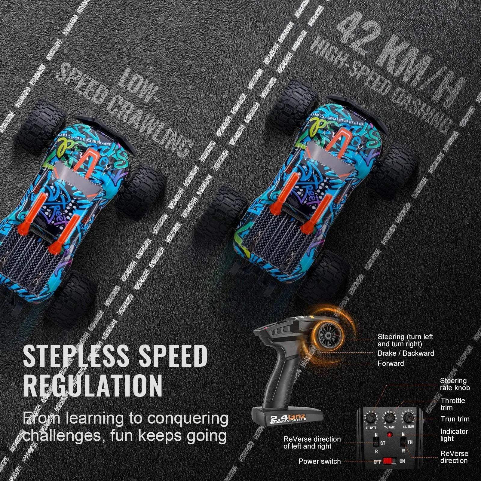 4WD RC Car with Adjustable Speed for Off-Road Adventure Play - Image 4