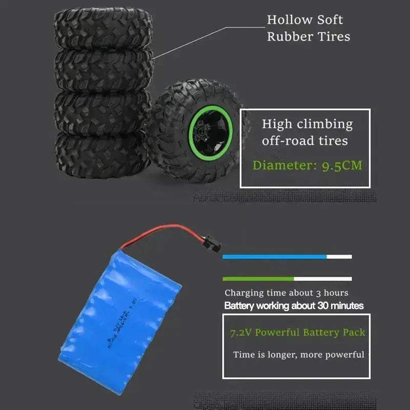 4WD RC Car With LED Lights For All Terrain Adventures - Image 5