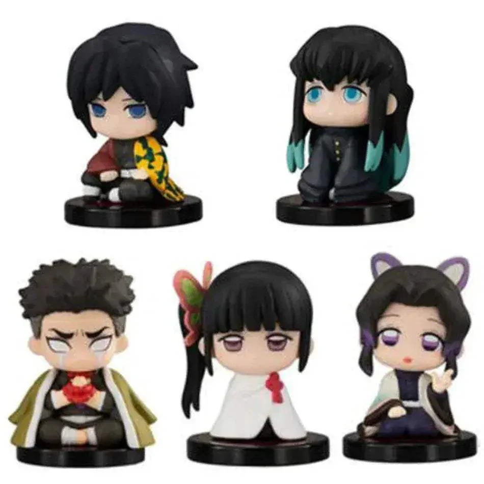5 Pcs Set Chibi Mini Figurines, Kawaii Demon Slayers Tanjiro Nidouzi Inosuke Zenitsu Anime Figures 5 CM - Image 2