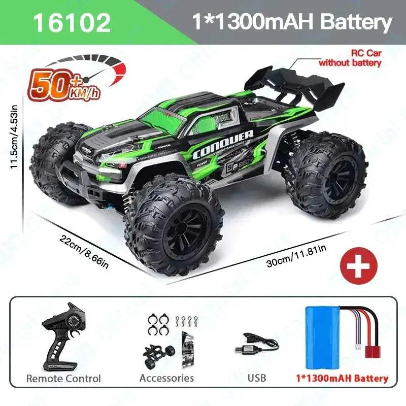 High Speed 50KMH RC Car With LED Lighting Off Road - Image 7