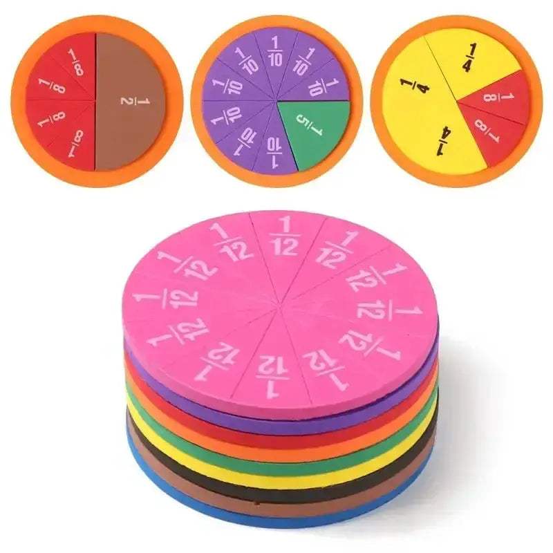 Montessori Fraction Circles Set For Early Math Mastery