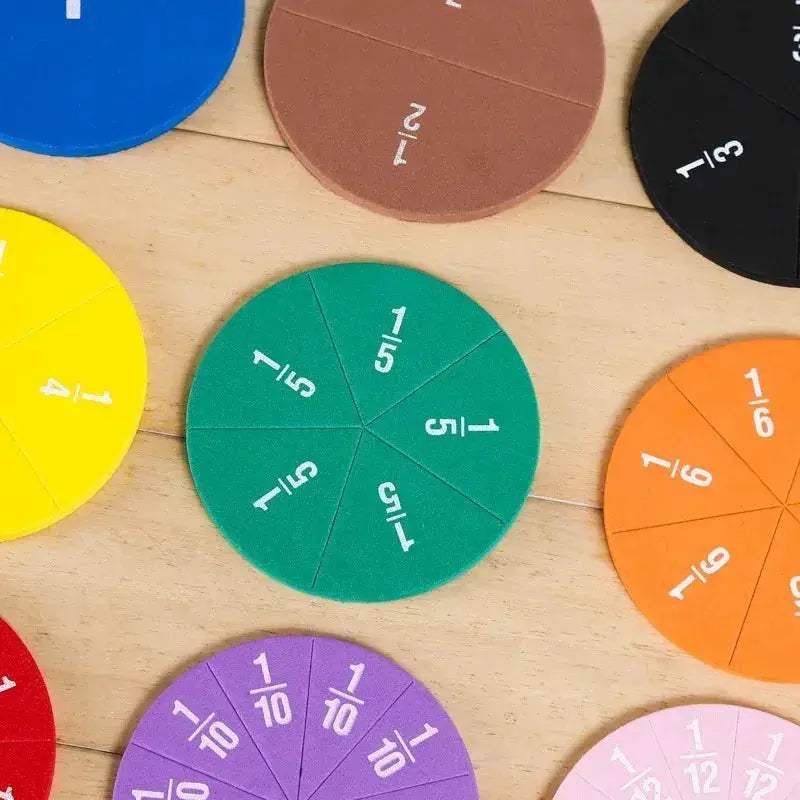 Montessori Fraction Circles Set For Early Math Mastery - Image 2