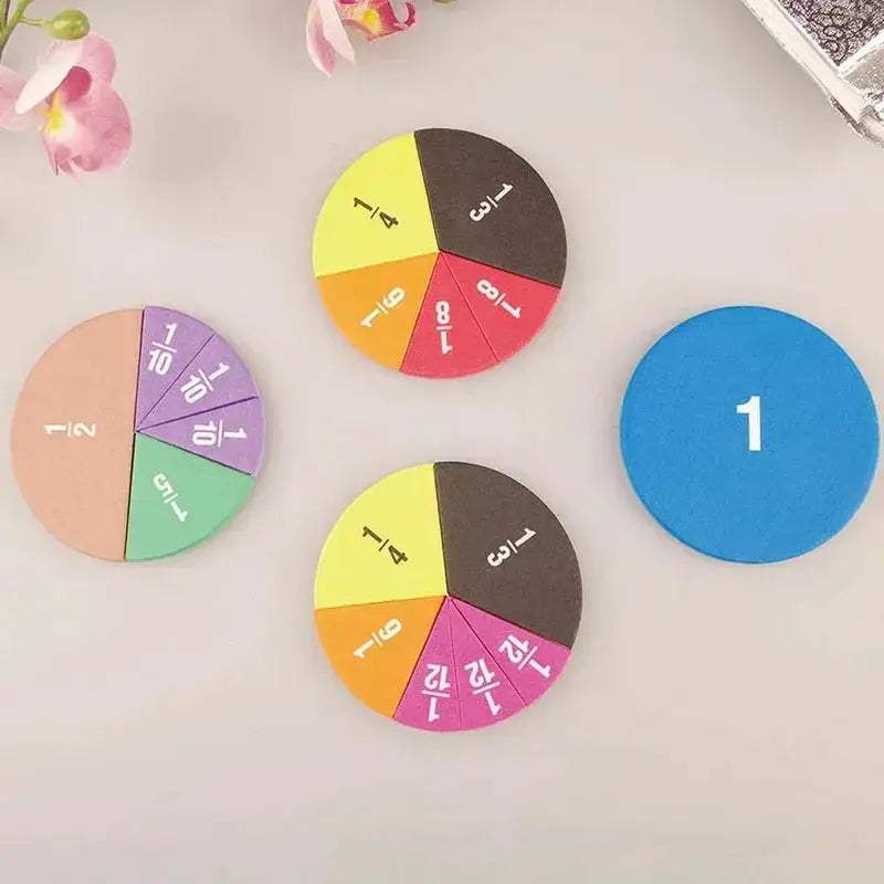 Montessori Fraction Circles Set For Early Math Mastery - Image 6