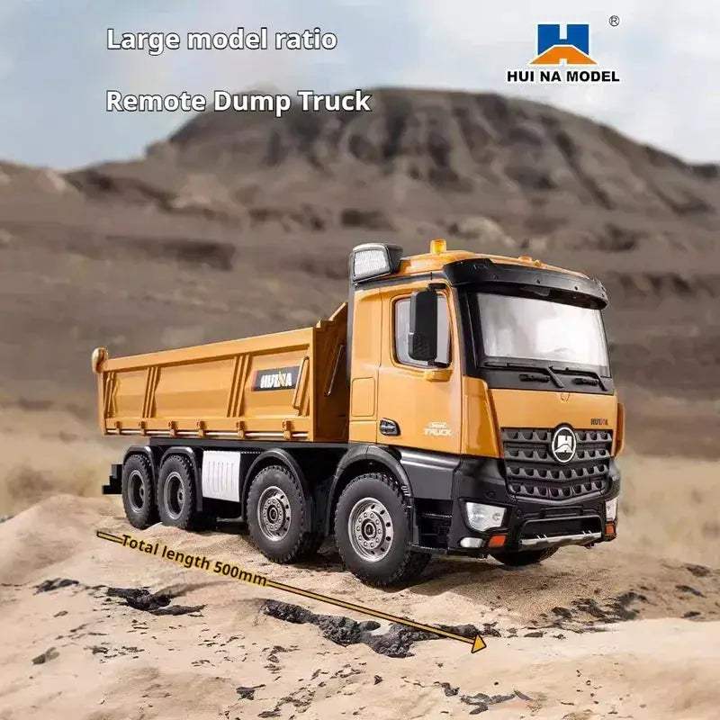 RC Dump Truck Remote Control Heavy Duty Metal Lights - Image 2