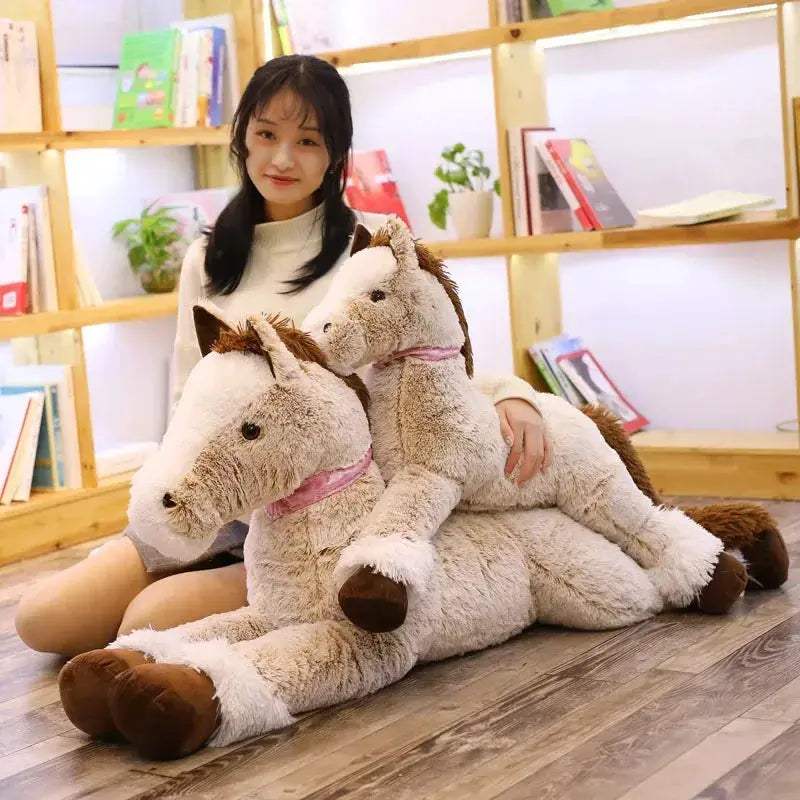 Large Size Lying Horse Plush Toy 56CM Soft Gift Premium - Image 2