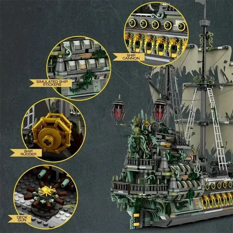 Flying Dutchman Pirate Ship Building Blocks Set 5865 Pieces - Image 5