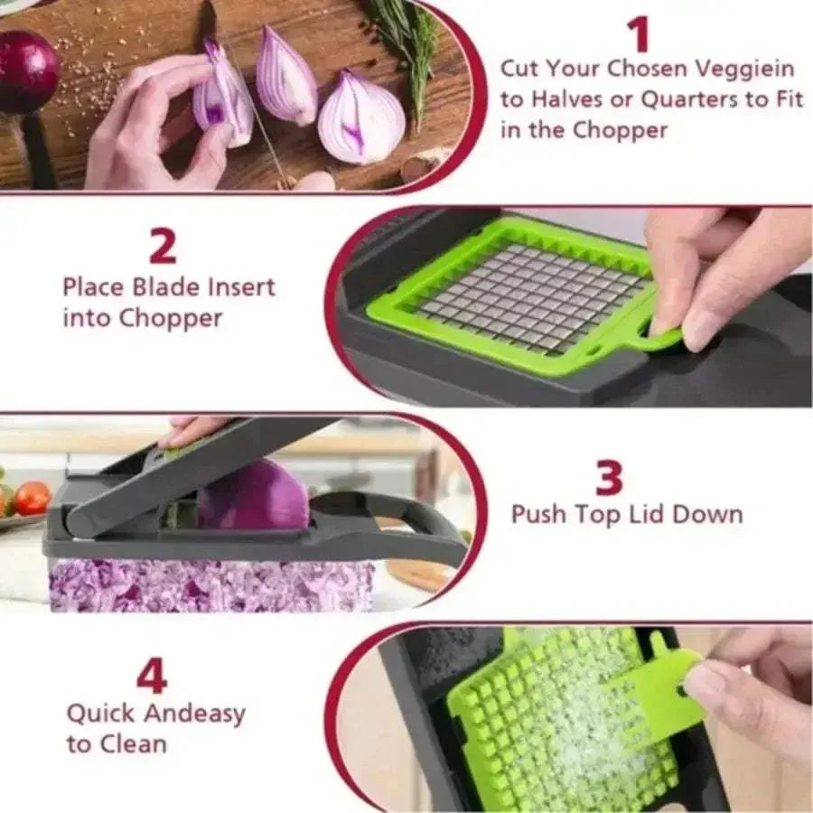 6-In-1 Vegetable Chopper And Mandoline Slicer With Safe Container - Image 5