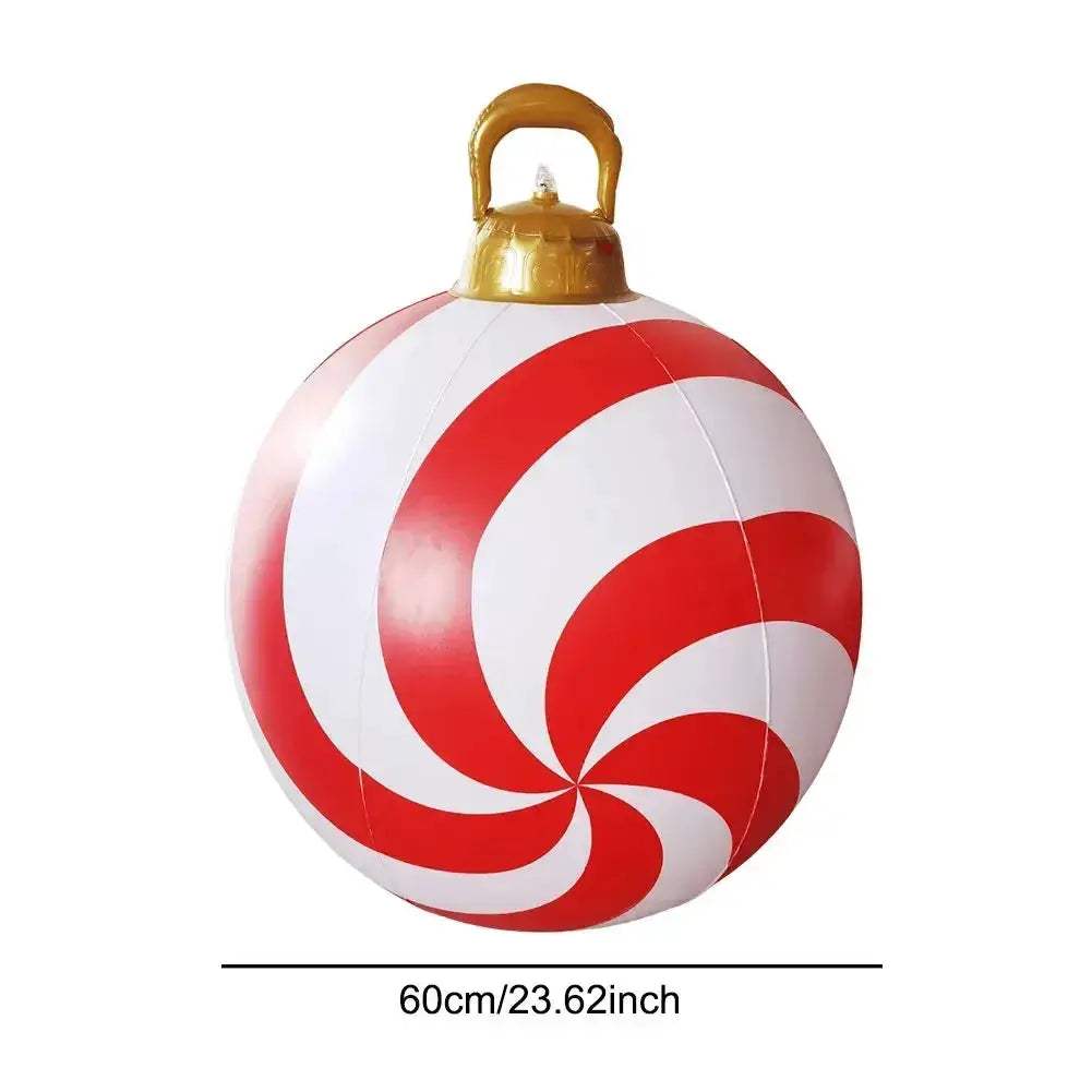 Giant Christmas Inflatable Ball With LED Lights For Outdoor Decor - Image 5