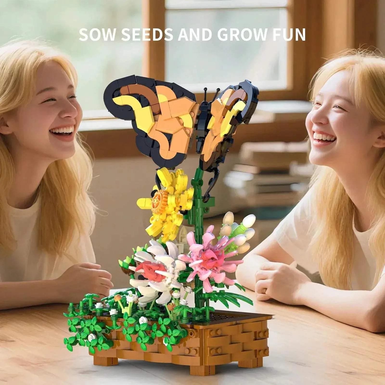 Lego Compatible Building Blocks Bonsai Butterfly Desk Decor - Image 4