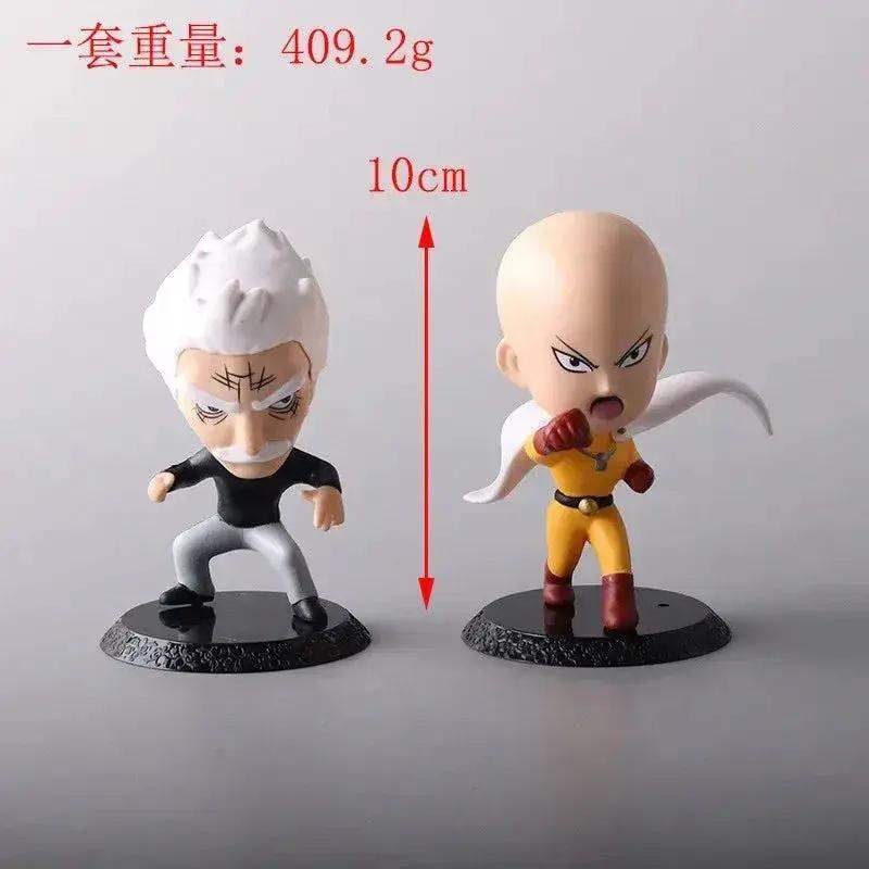 6Pcs One Punch Man Chibi Anime Figures, Saitama Genos Garou Bang Tatsumaki Mumen Rider Metal Knight, OPM Collection Set - Image 11