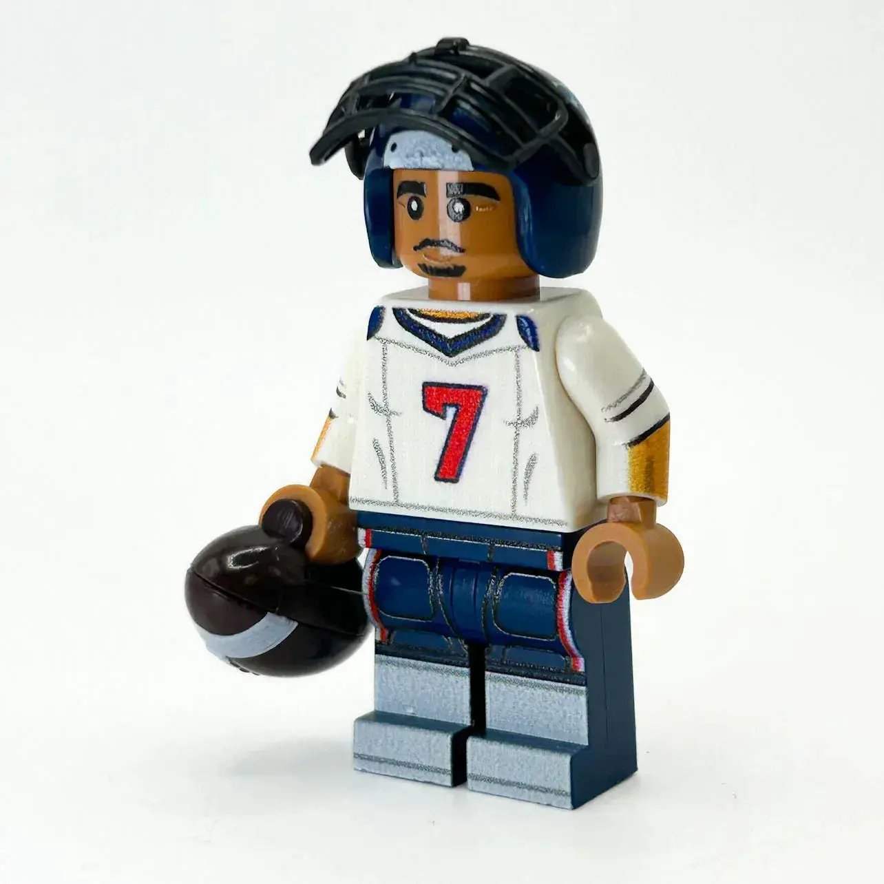#7 QB Houston Football Player Minifig made using LEGO parts - B3 Customs - Image 2