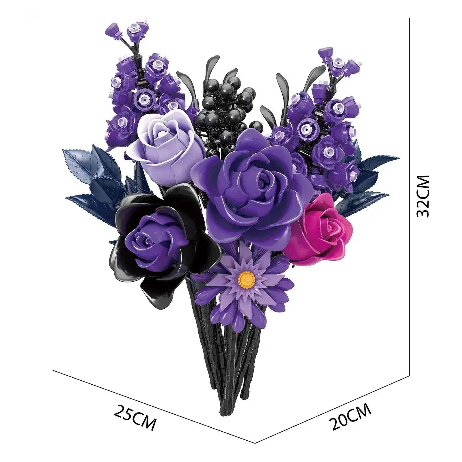 Gothic Purple Rose Building Blocks Set For Decor And Gifts - Image 6